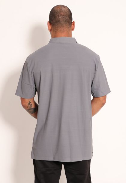 Camisa Polo Masculina Poliamida Com Botões