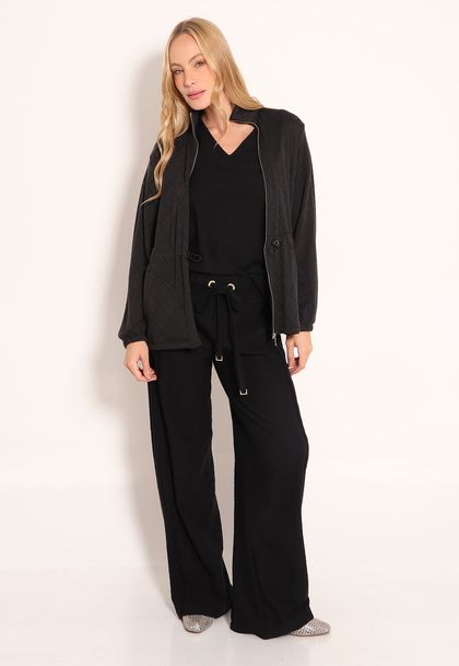 Conjunto Parka Jacq Stanford e Calça Moletinho Pantalona