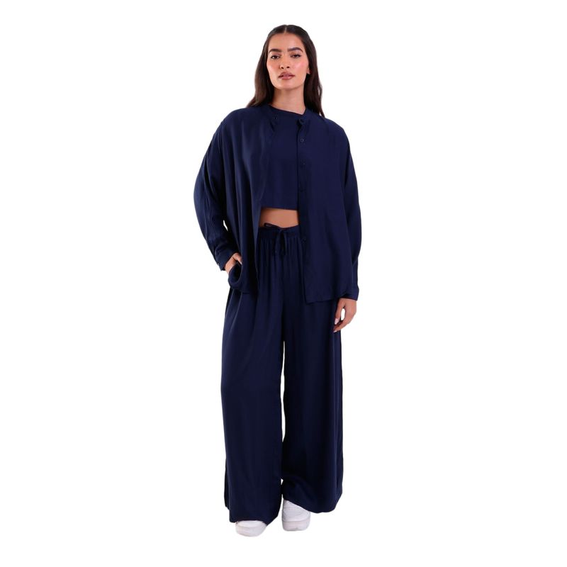 Camisa Feminina Heavy Twill Oversized Manga Longa