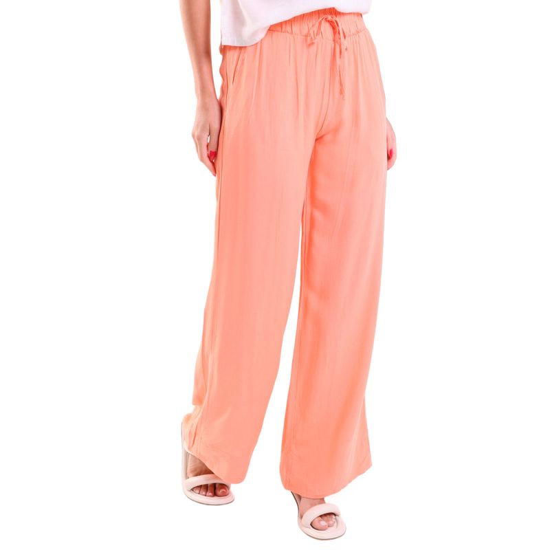 Calça Feminina Linho Pantalona com Bolsos Olimpia