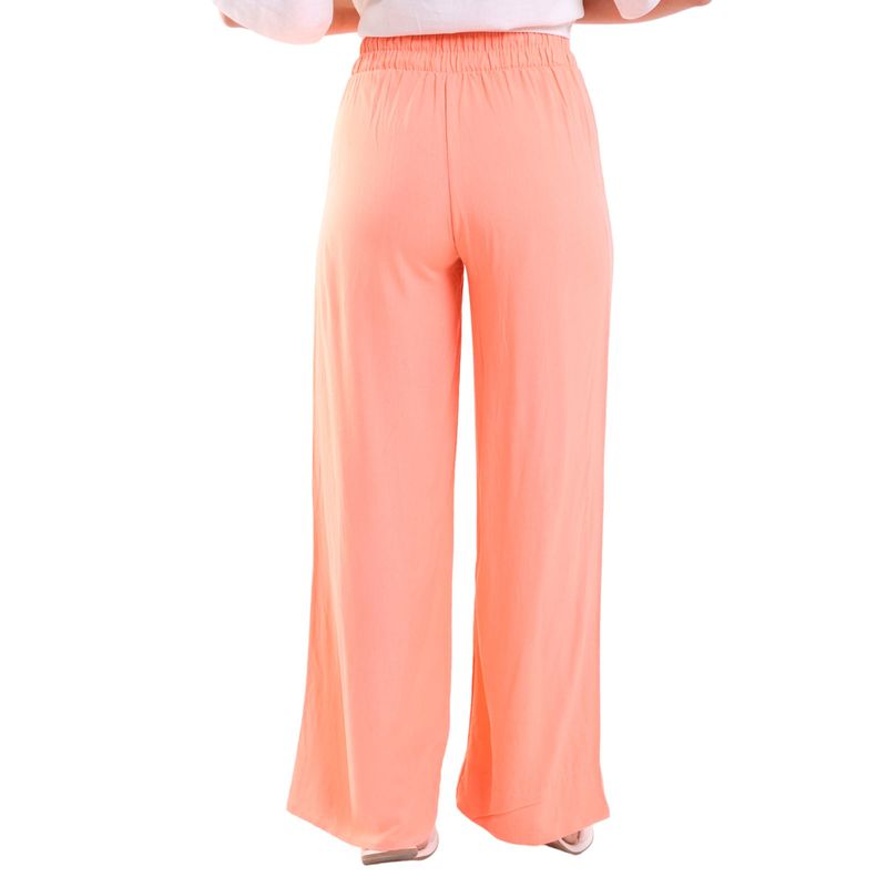 Calça Feminina Linho Pantalona com Bolsos Olimpia