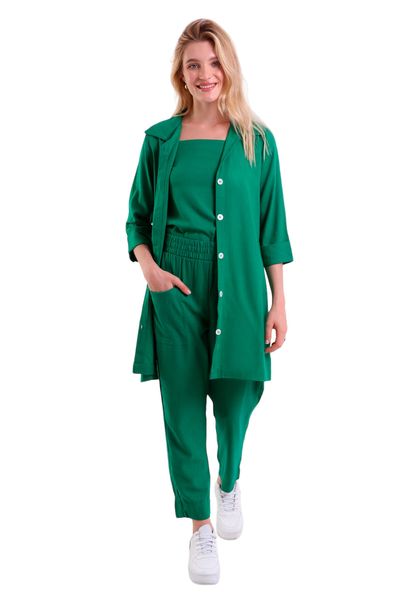 Camisão Feminino de Linho Temples com Botões