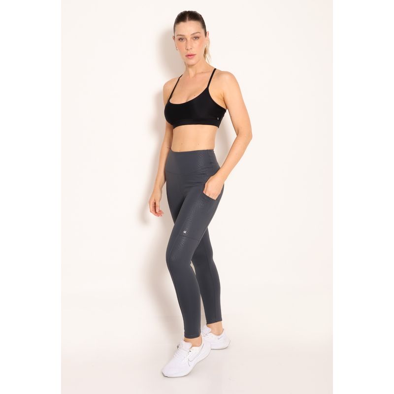 Calça Legging Progress 3D Cós em V Com Recorte