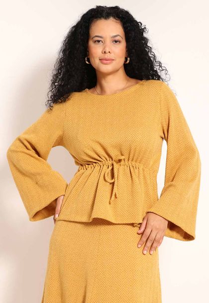 Blusa Tricot Lituania Com Puxador Na Cintura
