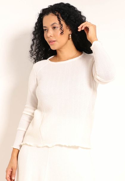 Blusa Tricot Lituania Com Recorte