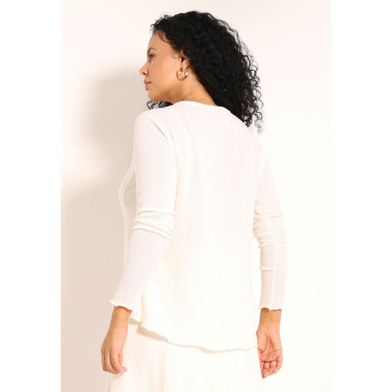 Blusa Tricot Lituania Com Recorte