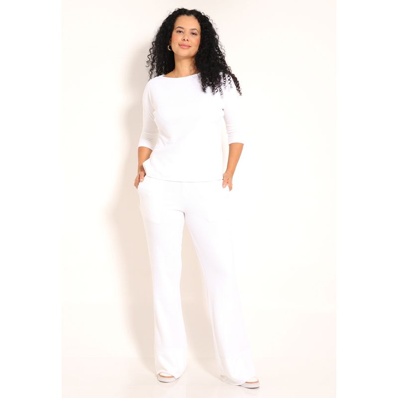 Blusa Aspen Manga 3/4 Com Fenda Lateral