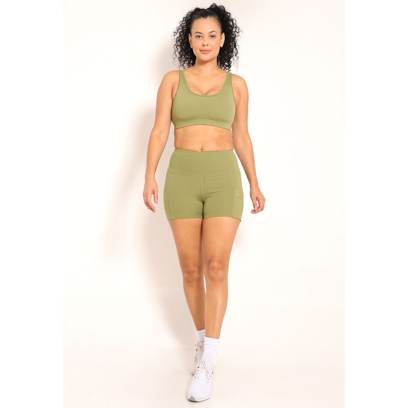 Short Tech Fitness Bolsos Laterais De Alta Compressão