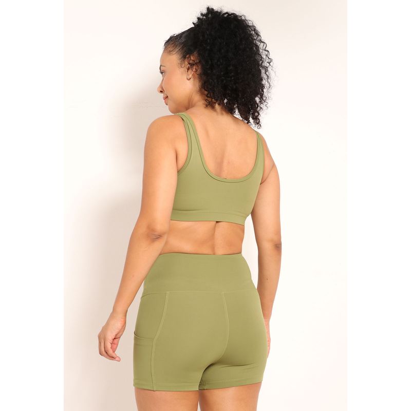 Short Tech Fitness Bolsos Laterais De Alta Compressão