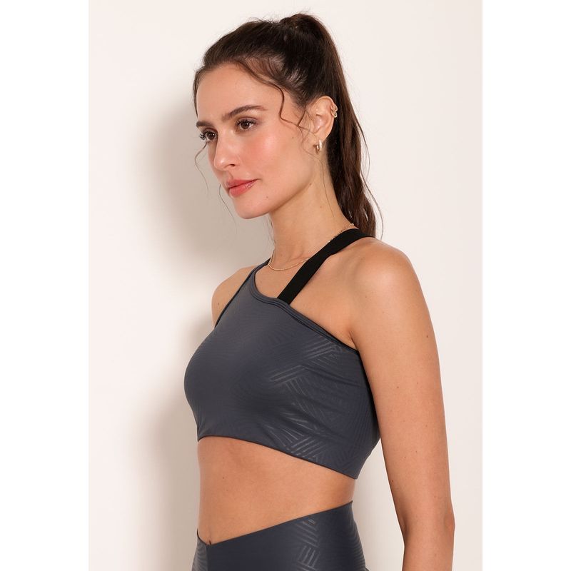 Top Fitness Progress3D Tech Assimétrico Detalhe Em Um Ombro