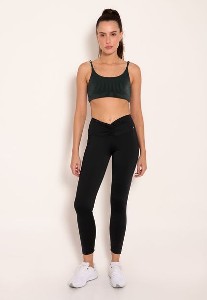 Top Fitness Canelado Regata Brilhante