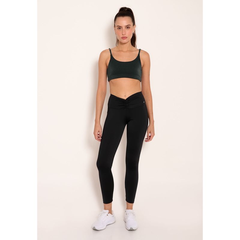 Top Fitness Canelado Regata Brilhante