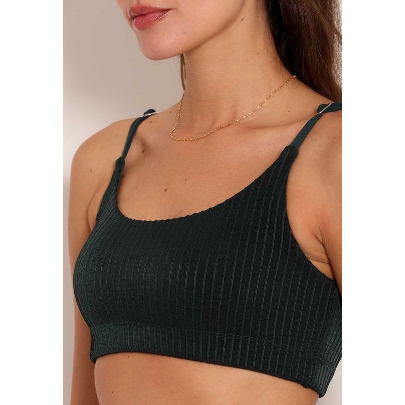 Top Fitness Canelado Regata Brilhante
