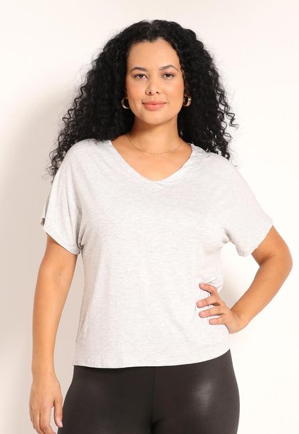 Blusa Feminina Viscolycra com Gola V