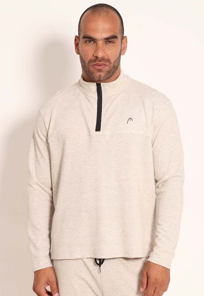 Blusa Gola Alta Com Zíper Parcial Singapura