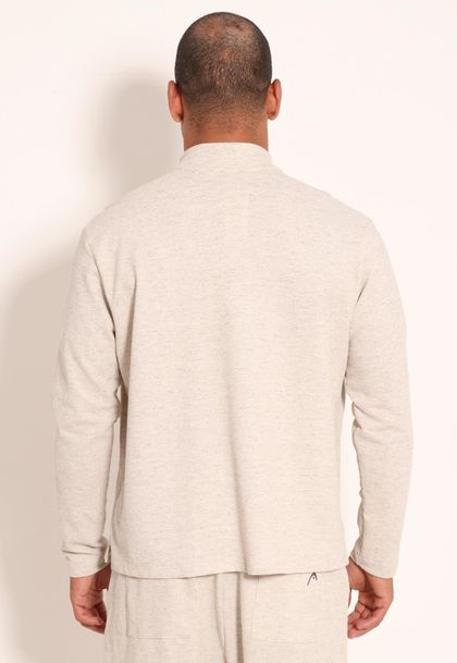 Blusa Gola Alta Com Zíper Parcial Singapura