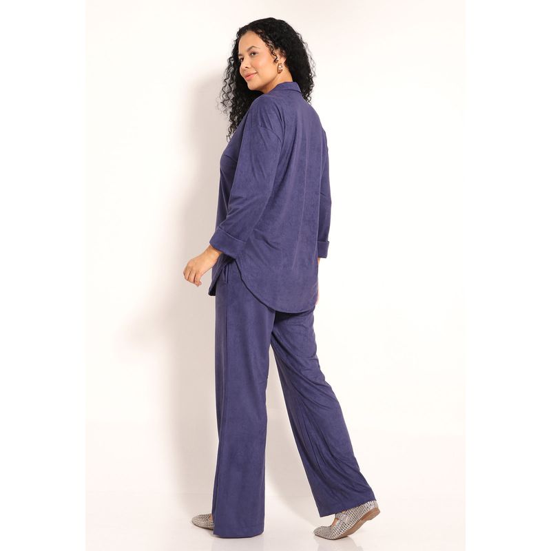 Camisa Suede Manga 3/4 Mullet