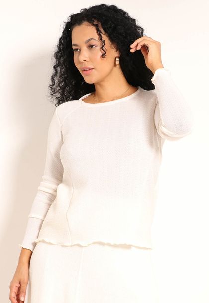 Blusa Tricot Lituania Com Recorte