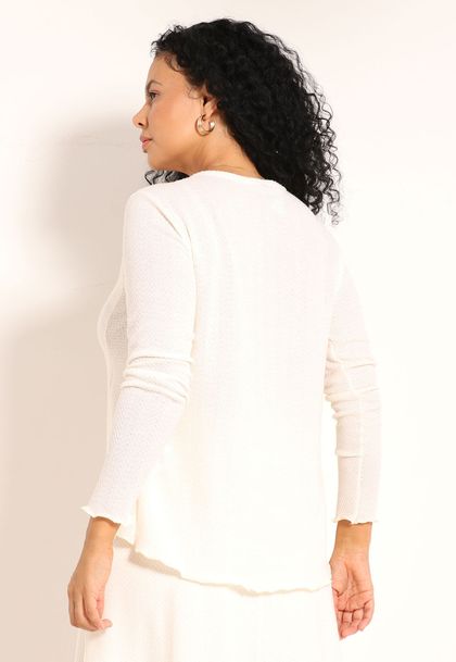 Blusa Tricot Lituania Com Recorte