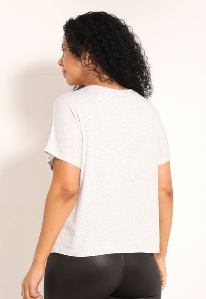 Blusa Feminina Viscolycra com Gola V