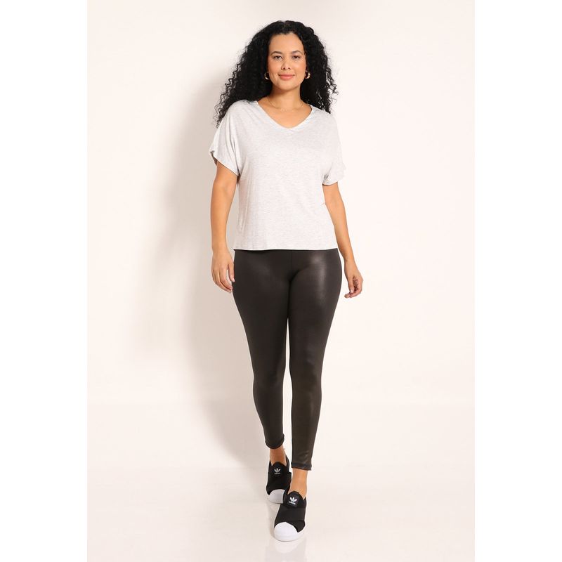 Blusa Feminina Viscolycra com Gola V