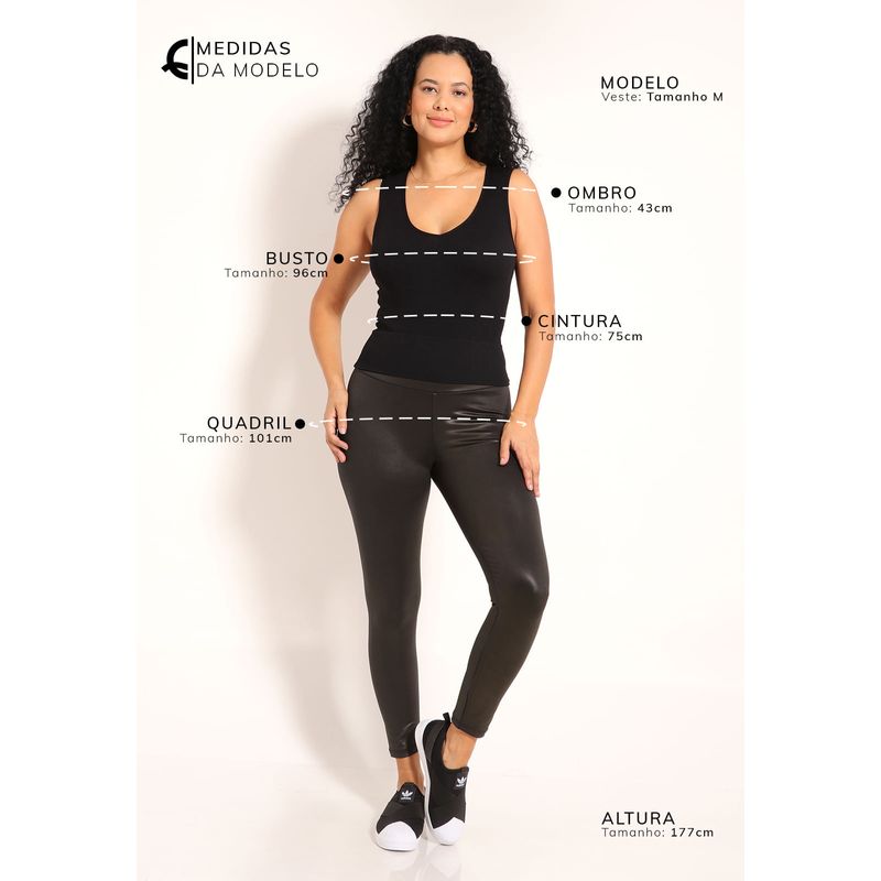 Blusa Feminina Viscolycra com Gola V