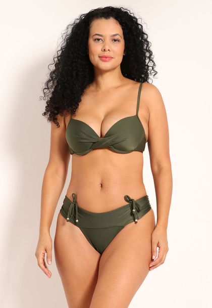 Calcinha De Biquíni Lycra Com Puxador Frontal