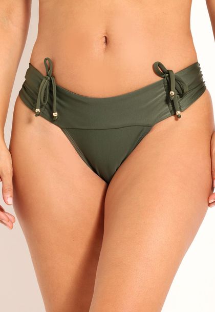 Calcinha De Biquíni Lycra Com Puxador Frontal