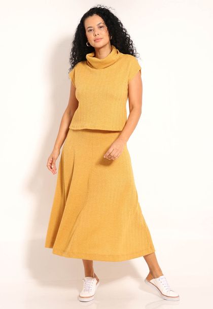 Conjunto Regata Jacq Stanford e Saia Longa de Tricot Gode