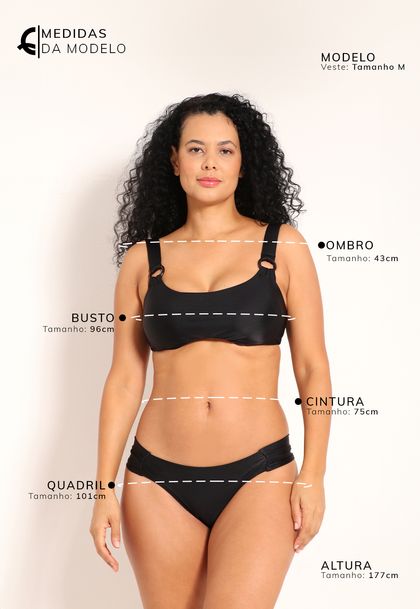 Conjunto de Biquíni Lycra Com Detalhe Torcido