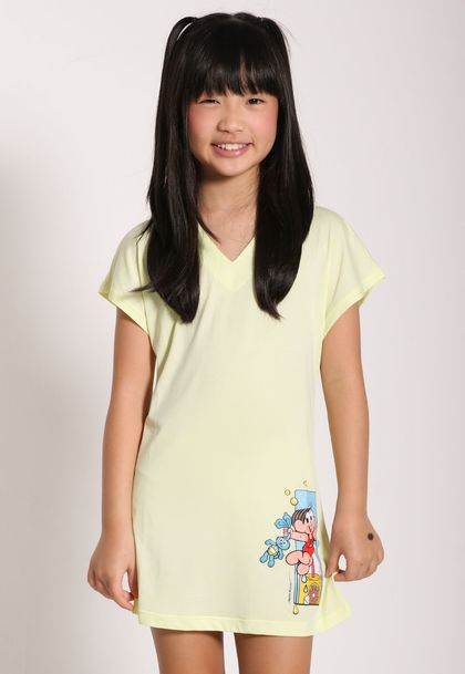 Vestido Infantil Menina Com Capuz Energy Turma da Mônica
