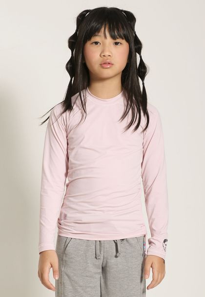 Camiseta Infantil Menina Manga Longa UV 50+ Turma da Mônica