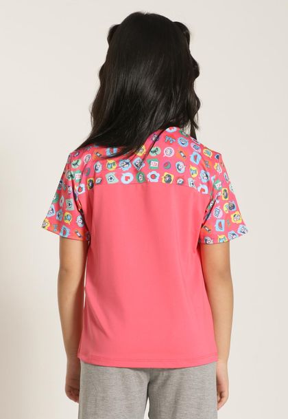 Camiseta Infantil Menina Manga Curta UV 50+ Turma da Mônica