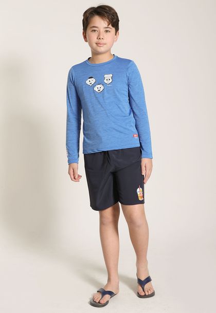 Shorts Infantil Menino Tactel Turma da Mônica