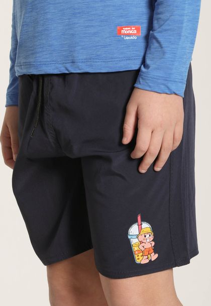 Shorts Infantil Menino Tactel Turma da Mônica