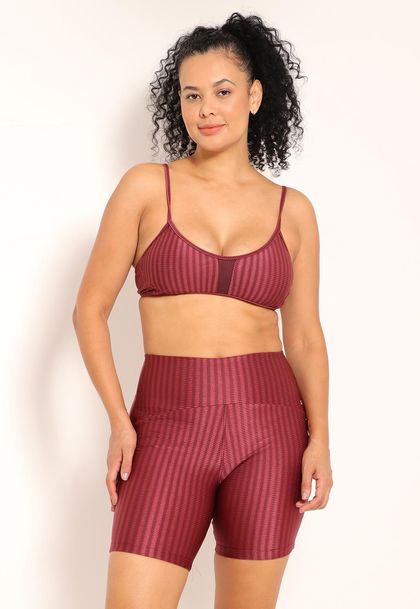 Shorts Fitness de Alta Compressão New Ikat Cós Em Arco