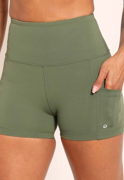 Short Tech Fitness Bolsos Laterais de Alta Compressão
