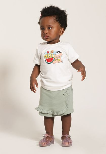 Conjunto Infantil Menina Primavera Turma da Mônica
