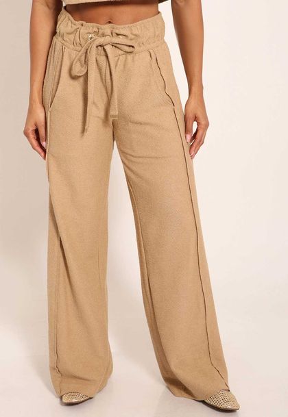 Calça Aspen Pantalona Com Cordão