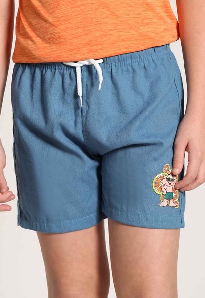 Shorts Infantil Menino Linho Turma da Mônica
