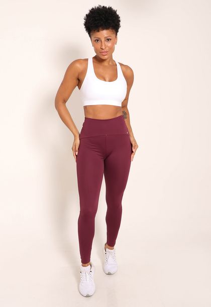 Calça Legging Feminina Básic Cós Alto de Alta Compressão