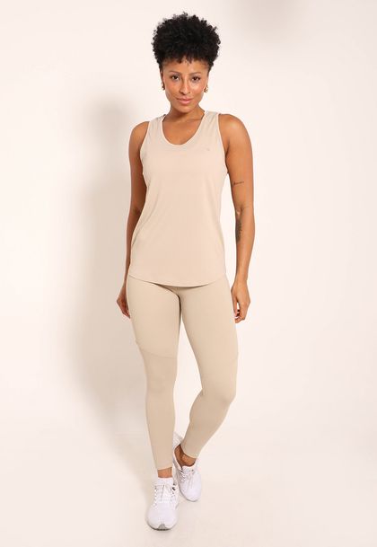 Calça Legging De Alta Compressão Com Forro Duplo