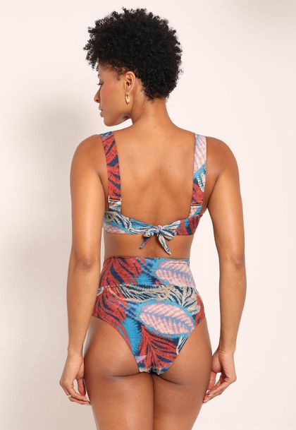 Conjunto de Biquíni Top Com Argola e Calcinha Hot Pants - Angra
