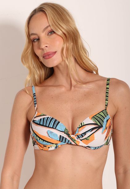 Top de Biquíni Light Com Detalhe Torcido Frontal - Penca