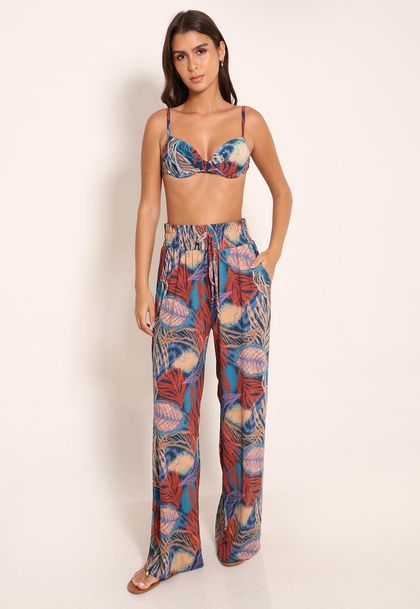 Calça Feminina Pantalona Com Bolso Fluxy - Angra