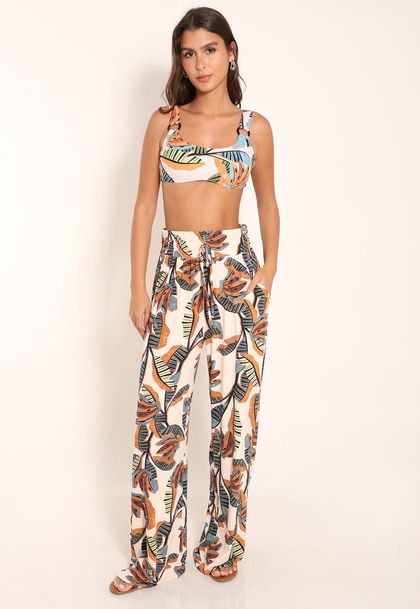 Calça Feminina Pantalona Com Bolso Fluxy - Penca