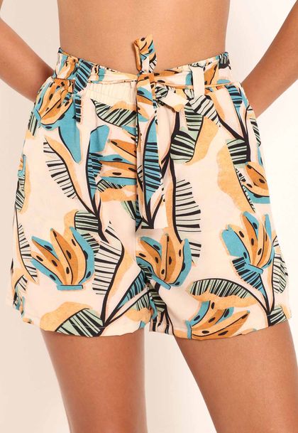 Shorts Feminino com Cinto e Cós Franzido - Penca