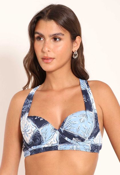 Top De Biquíni Avulso Com Bojo Push Up - Stamp