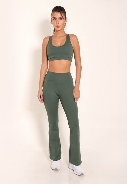 Calça Feminina Flare Basic de Alta Compressão