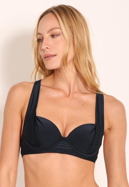 Top de Biquíni Push Up Lycra Com Amarrção